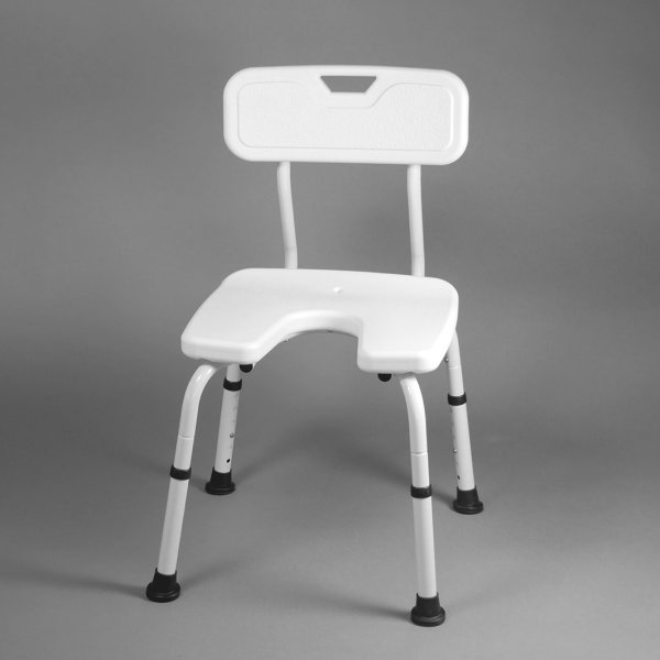silla de aluminio asiento en "U", mod: AD537C