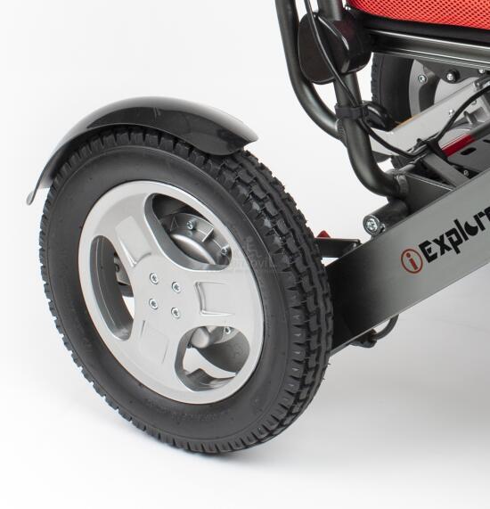 Silla ruedas electrica plegable Explorer XL3 rueda trasera.jpg