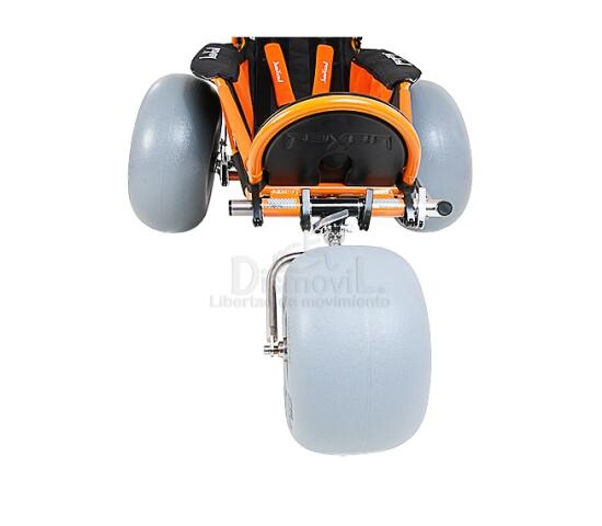 Silla ruedas XRover Reha Beach Set rueda delantera.jpg