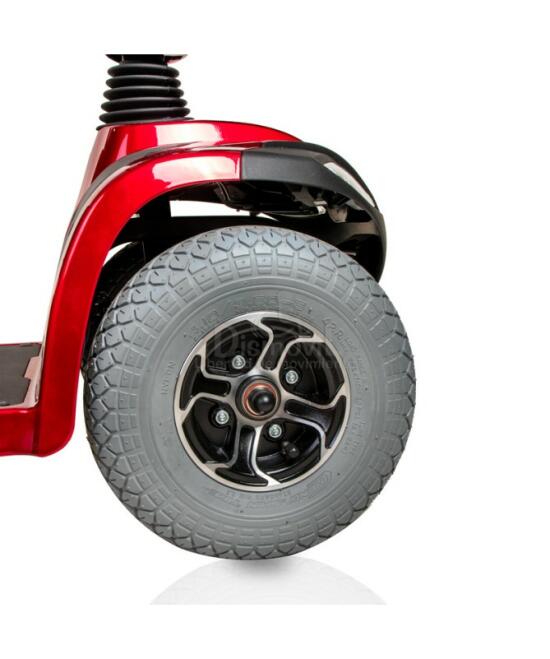Scooter electrico la palma rojo totalcare rueda delantera.jpg