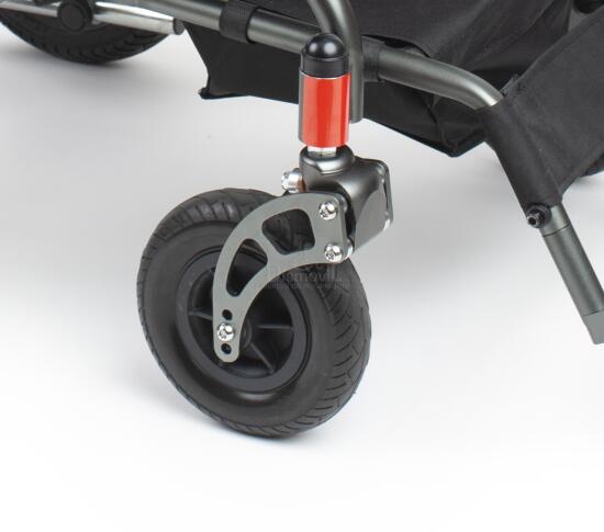 Silla ruedas electrica plegable Explorer XL3 rueda delantera con suspension.jpg